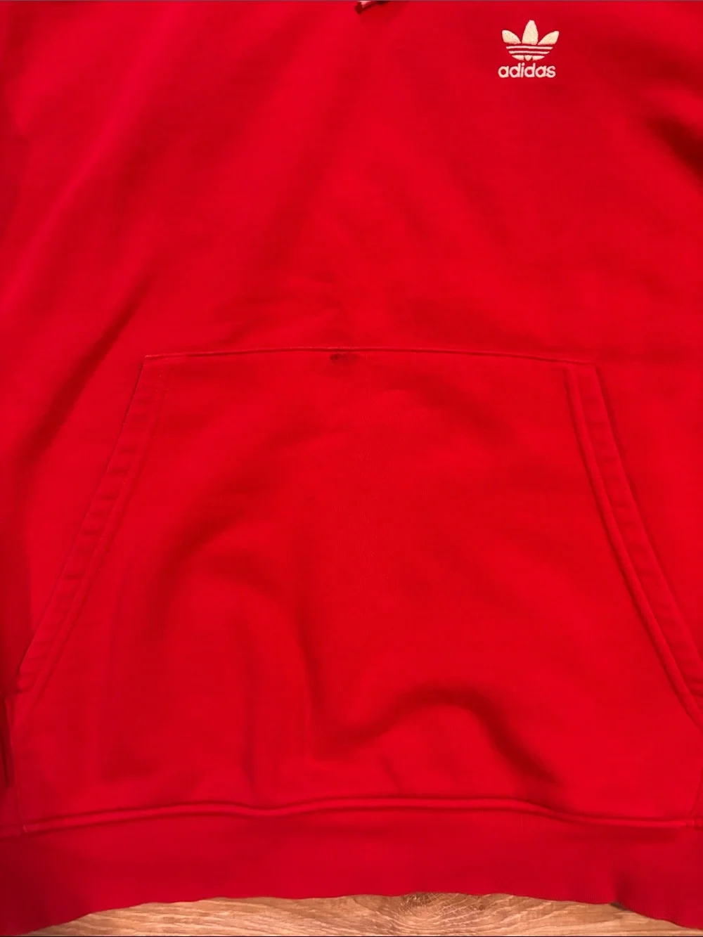 adidas Red Trefoil Pullover Hoodie